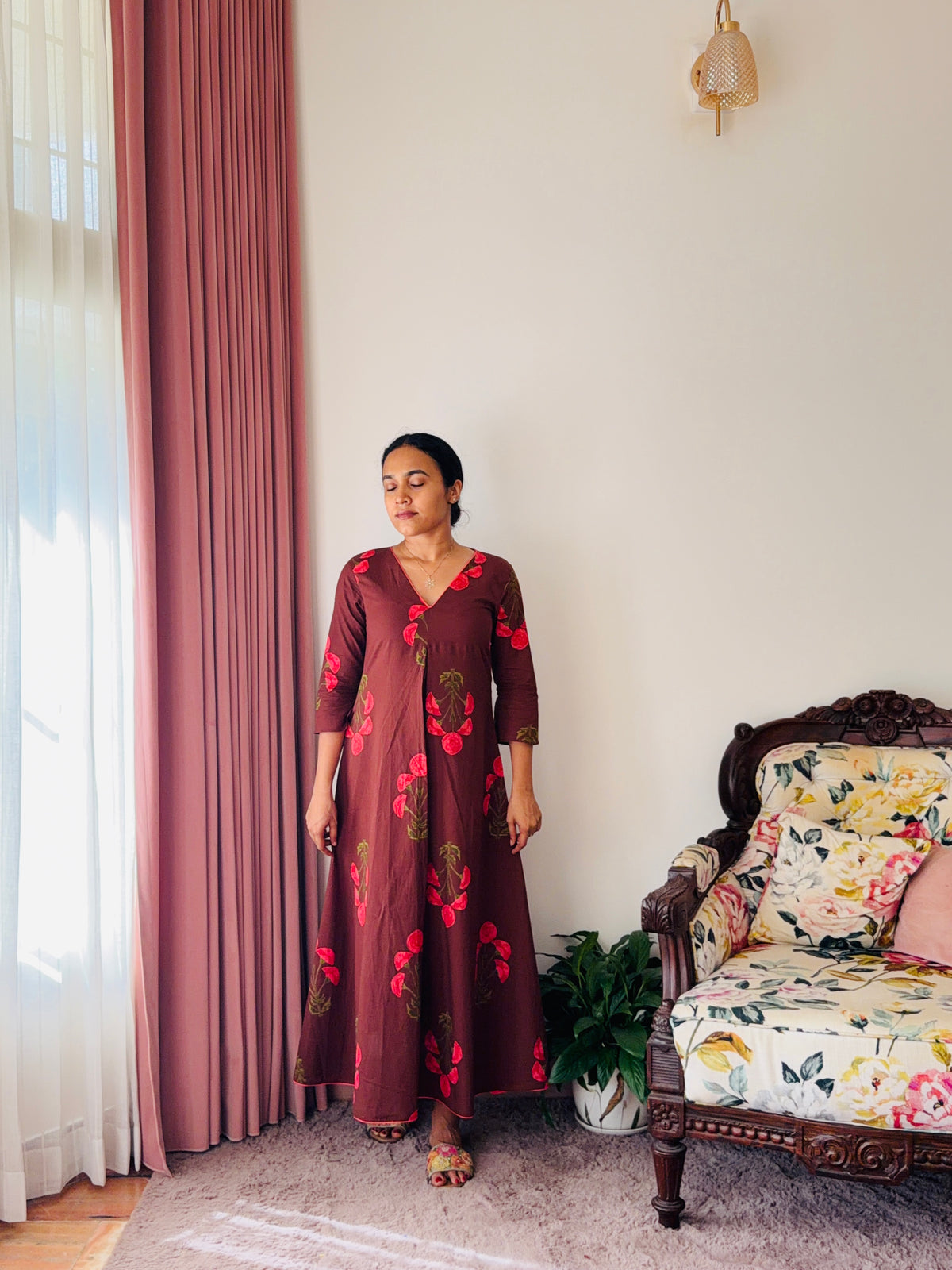 Brown Long Dress/Frock