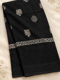 Black Cotton Fabric with Hakoba Border