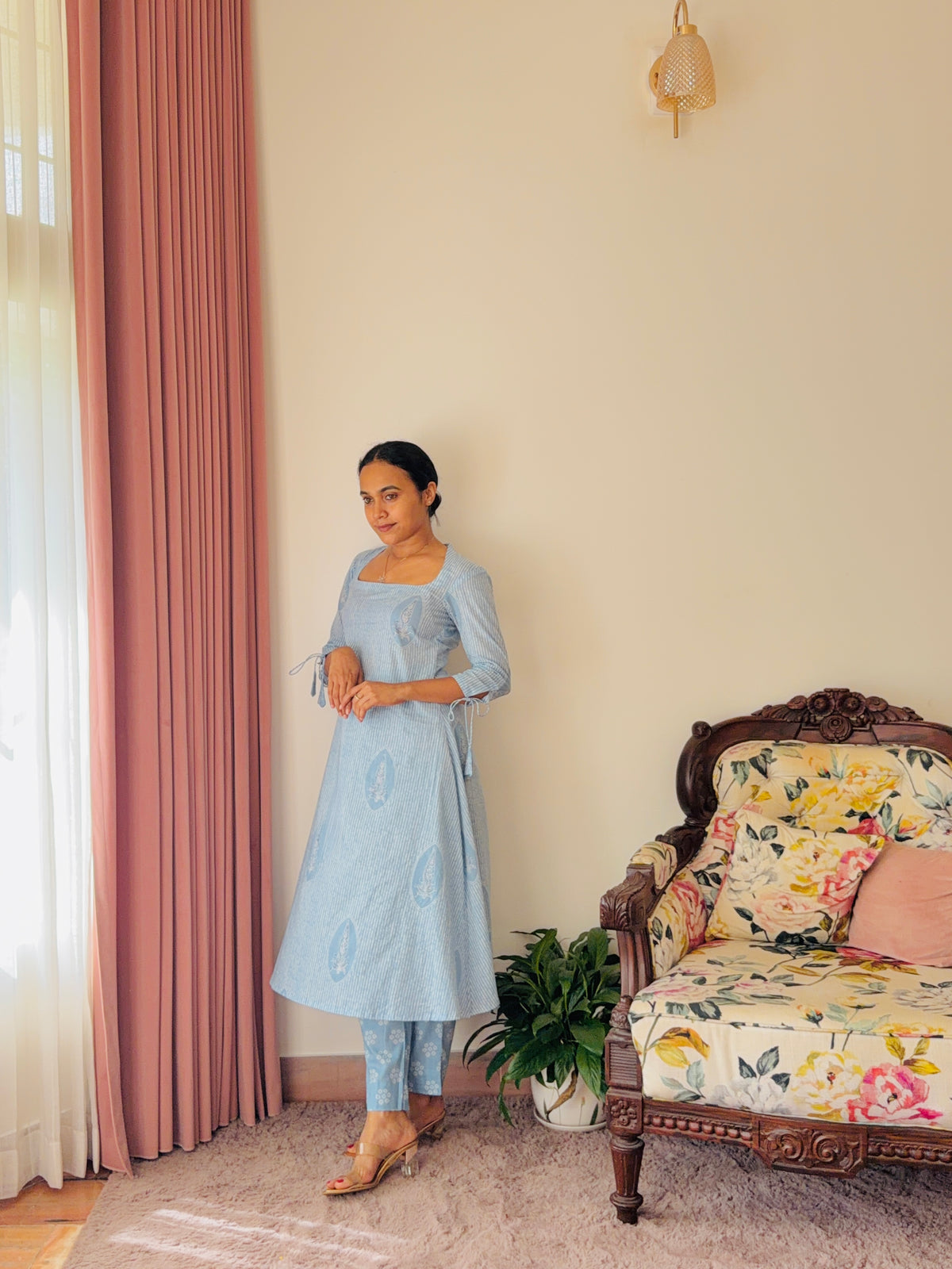 Sky Blue Kurta with Pants
