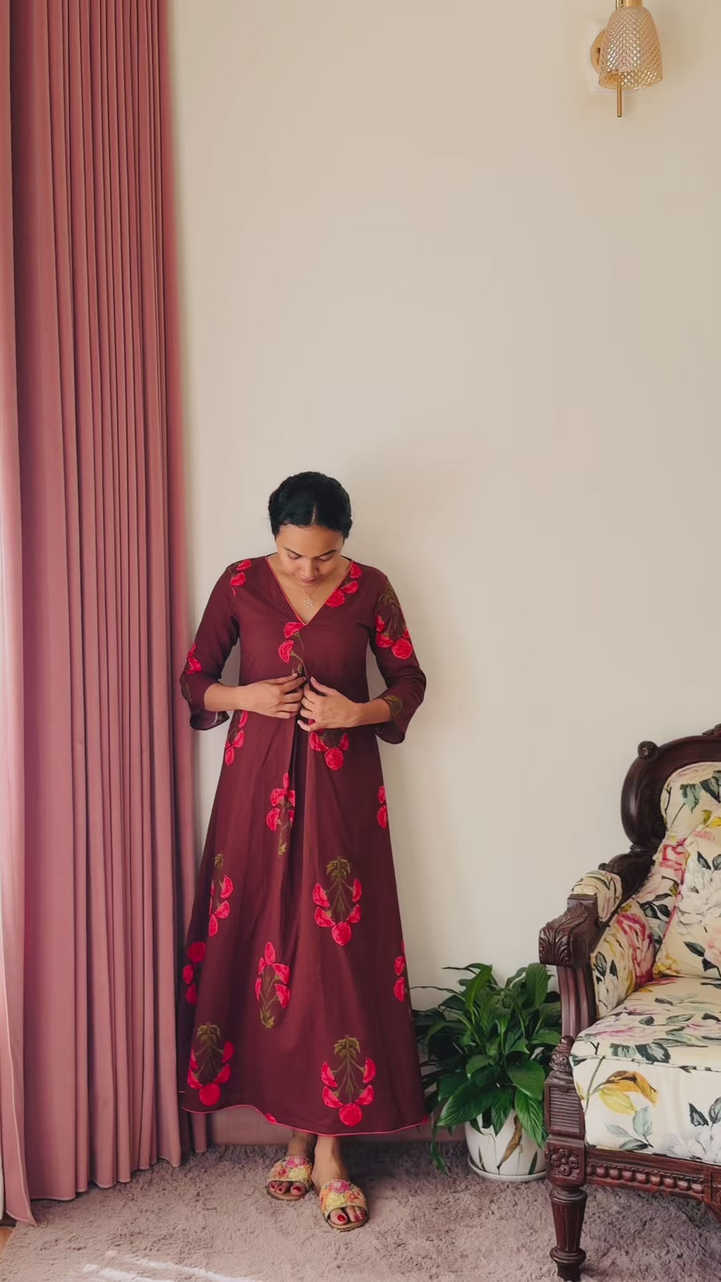 Brown Long Dress/Frock