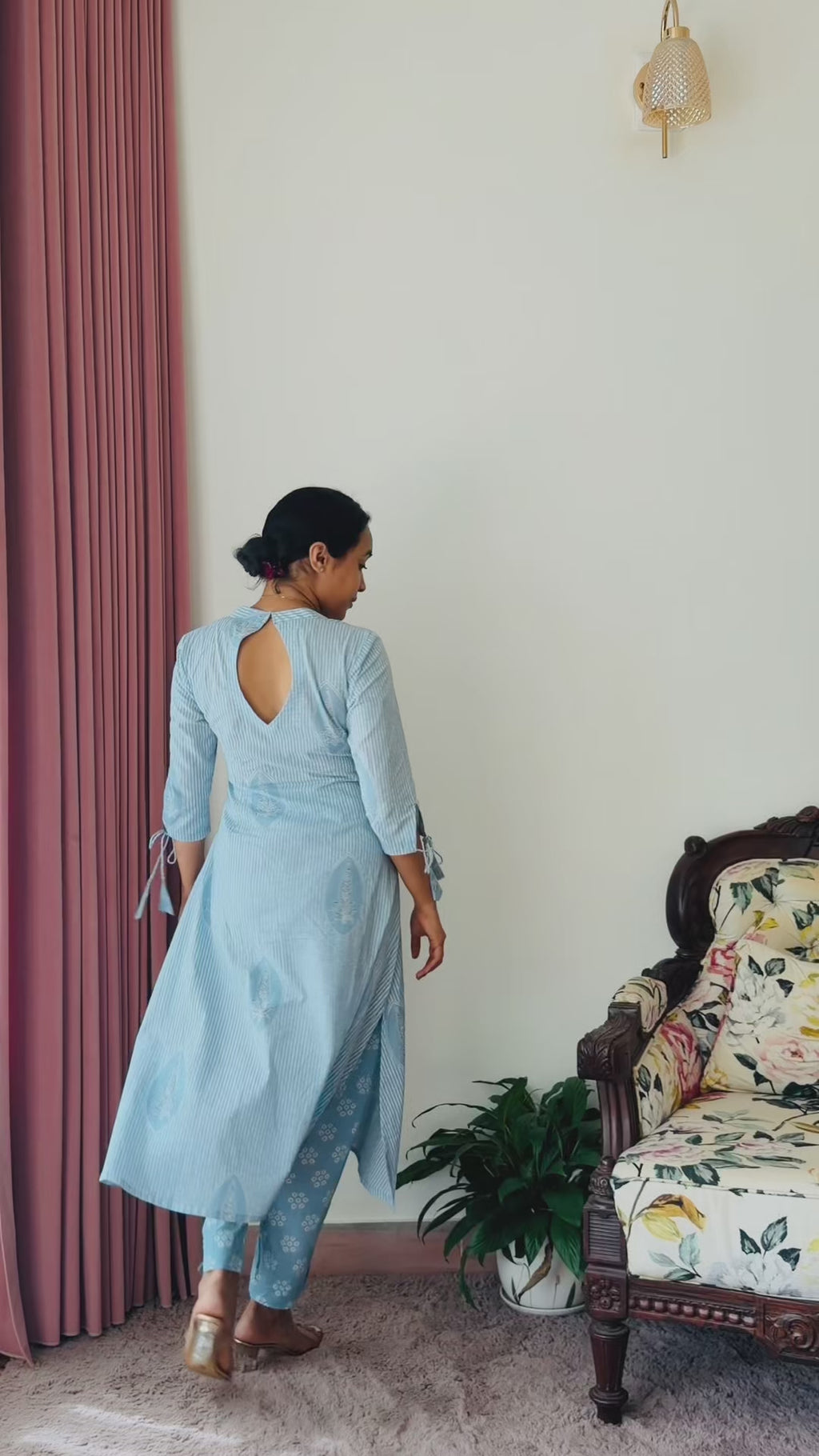 Sky Blue Kurta with Pants