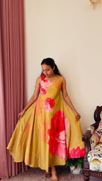 Yellow Modal Floral Dress